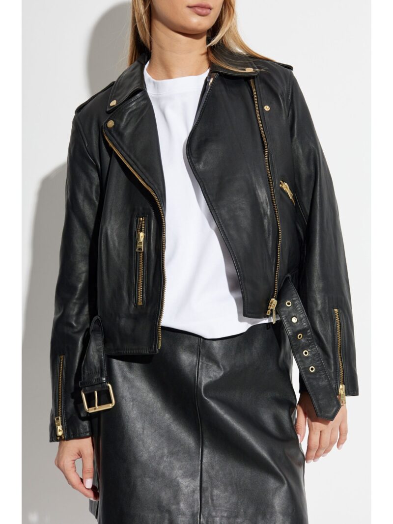 Porsche Balfern Black Leather Jacket | Luxury Women’s Jacket - Image 3