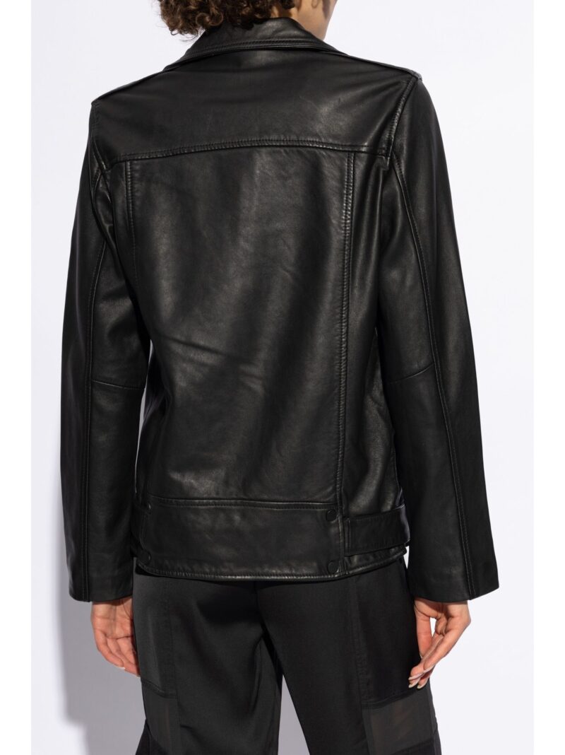 Porsche Black Sheepskin Biker Jacket | Luxury Women’s Jacket - Image 2